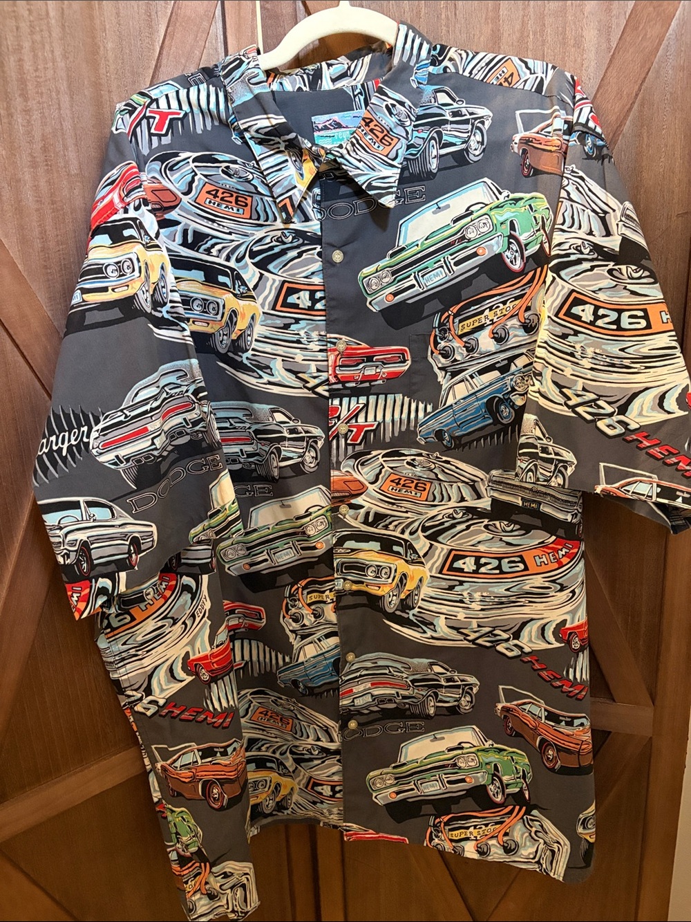 REYN SPOONER 426 Hemi Dodge Mopar Hawaiian Shirt SIZE 3XL